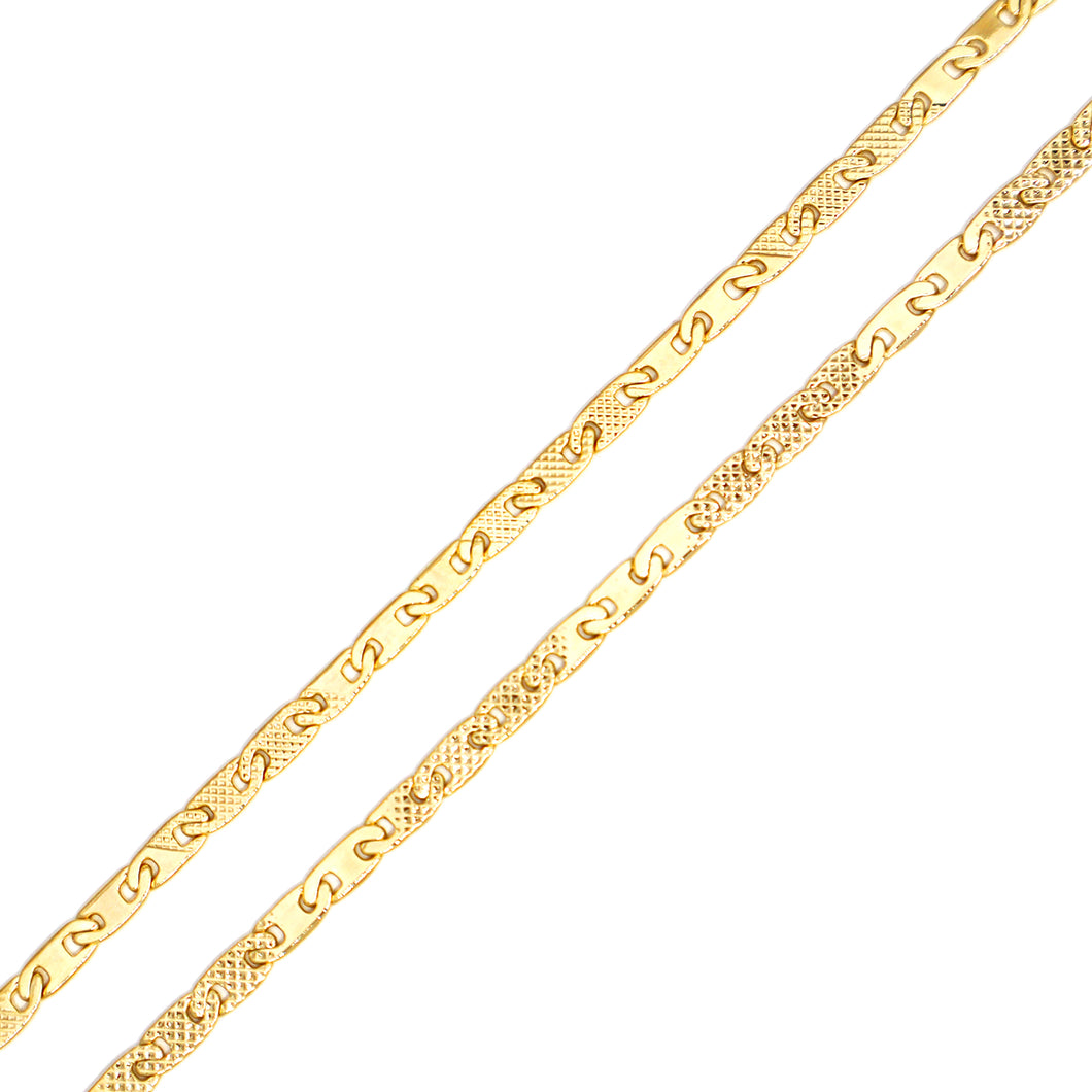 GW306 2MM Gold Thin Mariner Chain