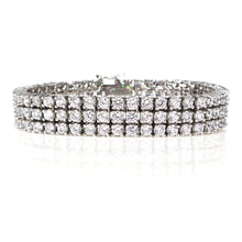 Load image into Gallery viewer, IB002S Rhodium Tennis Bracelet
