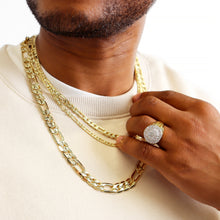 Load image into Gallery viewer, DG116 7MM Concave Textured Figaro Chain
