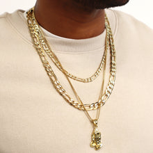 Load image into Gallery viewer, DG116 7MM Concave Textured Figaro Chain
