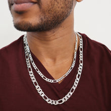 Cargar imagen en el visor de la galería, SDG118 8MM Concave Textured Figaro Chain
