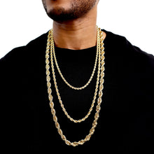 Load image into Gallery viewer, C403 6MM Gold Rope Chain
