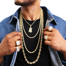 Load image into Gallery viewer, C403 6MM Gold Rope Chain

