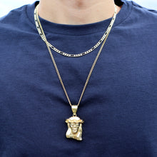 Load image into Gallery viewer, PG803 GOLD JESUS FACE CHARM
