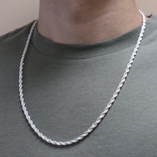 Cargar imagen en el visor de la galería, S401 4MM Silver Rope Chain
