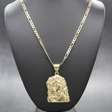 Load image into Gallery viewer, PG100 GOLD JESUS FACE CHARM
