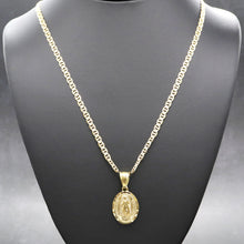 Load image into Gallery viewer, PG035X GOLD OVAL MEDALLION VIRGIN MARY CHARM
