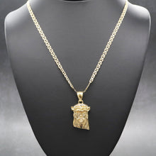 Load image into Gallery viewer, PG803 GOLD JESUS FACE CHARM
