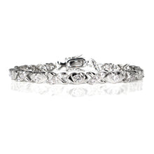 Load image into Gallery viewer, IS014S Rhodium Tennis Bracelet
