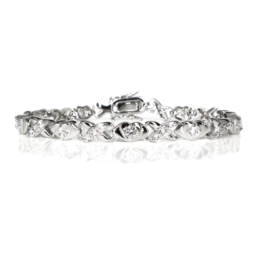 IS014S Rhodium Tennis Bracelet