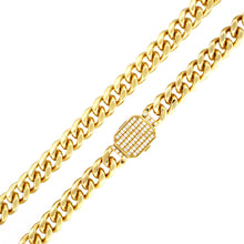 Cargar imagen en el visor de la galería, PCC 125R 8MM Iced Lock Cuban Chain
