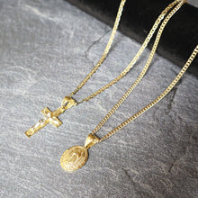 Load image into Gallery viewer, PG035X GOLD OVAL MEDALLION VIRGIN MARY CHARM
