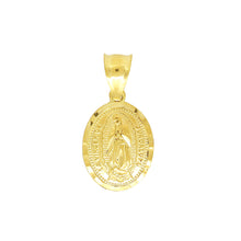 Load image into Gallery viewer, PG035X GOLD OVAL MEDALLION VIRGIN MARY CHARM
