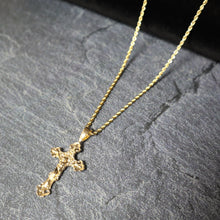 Load image into Gallery viewer, PG041 GOLD CROSS CHARM
