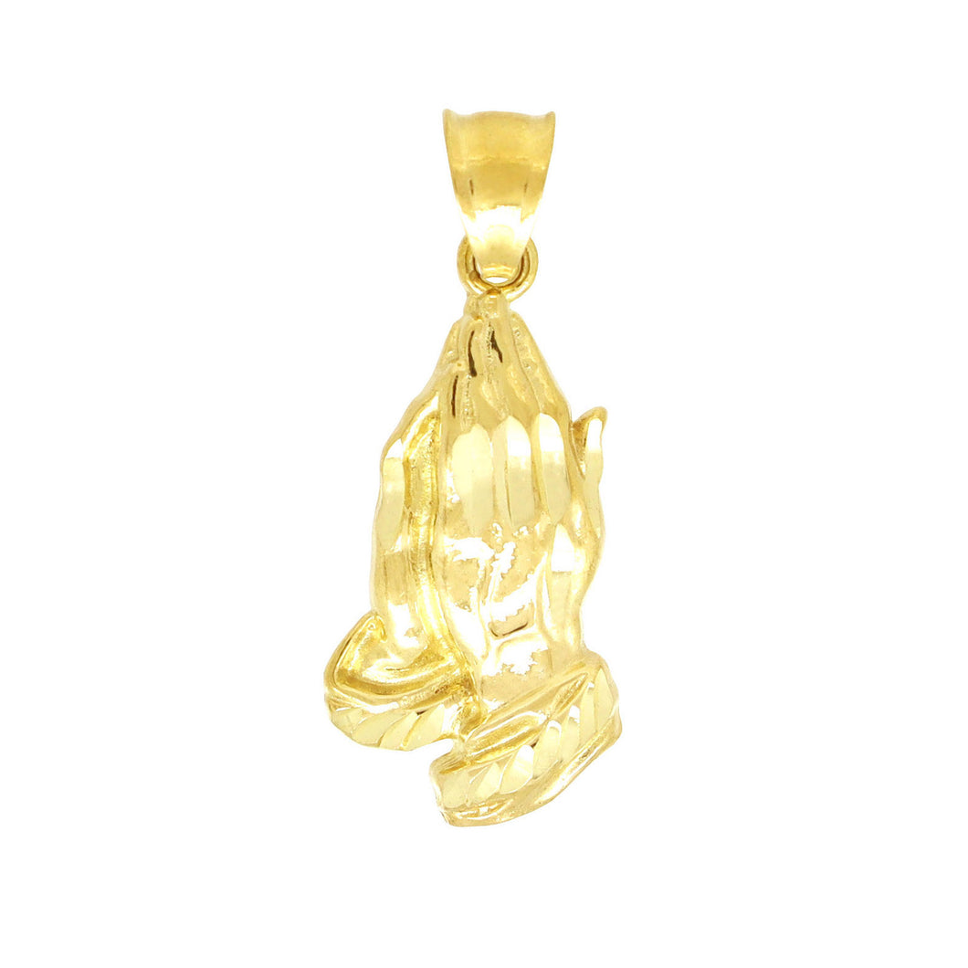 PG804 GOLD PRAYING HAND CHARM