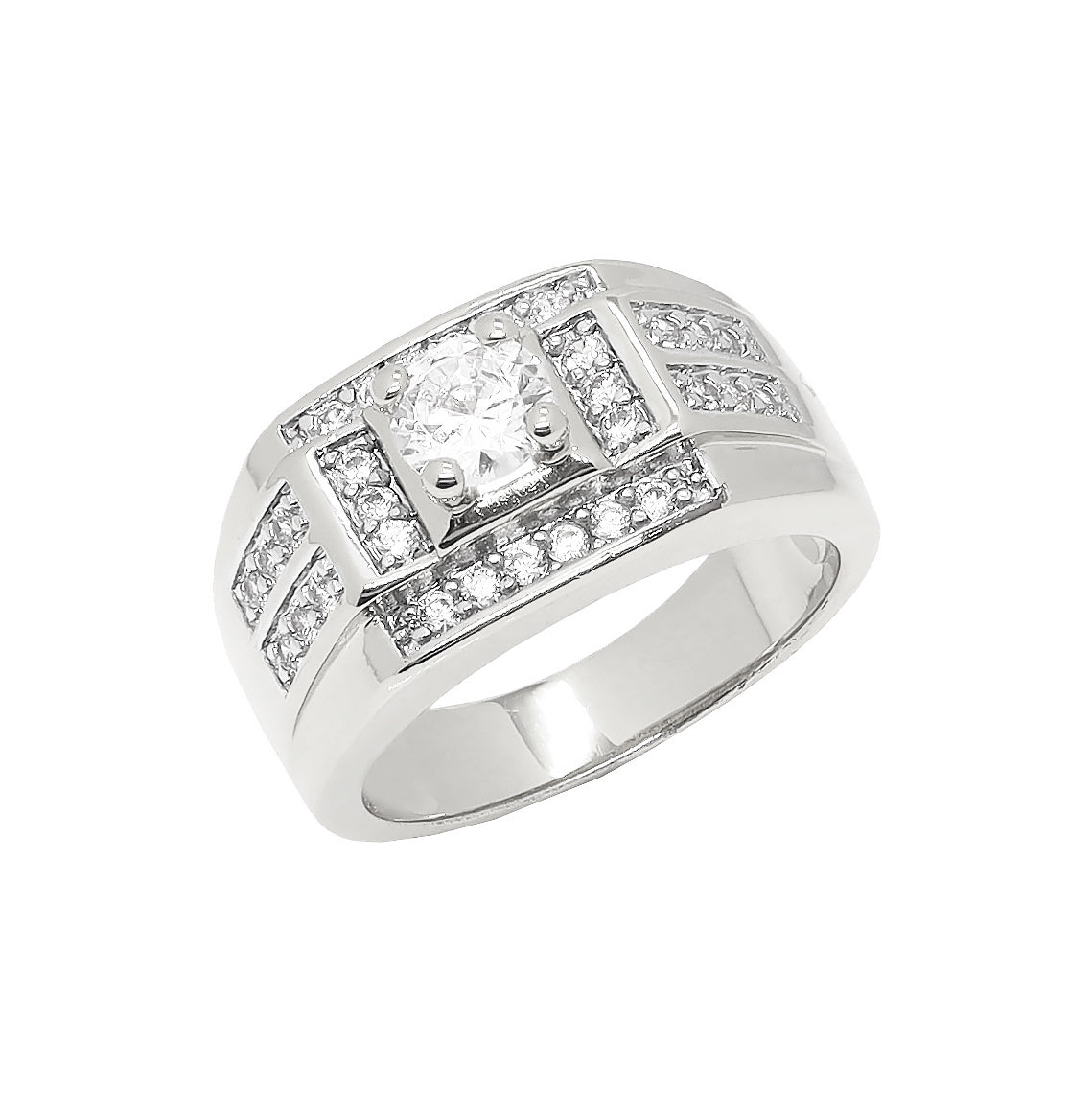 BJ201 Men's Rhodium Ring – Three Brothers Accessories Inc