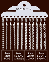 Cargar imagen en el visor de la galería, SAK123 Assorted Anklet Pack Set of 12 (10 Inch)
