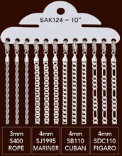 Cargar imagen en el visor de la galería, SAK124 Assorted Anklet Pack Set of 12 (10 Inch)
