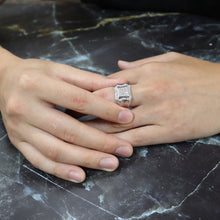 Cargar imagen en el visor de la galería, BJ208 Men&#39;s Rhodium Ring
