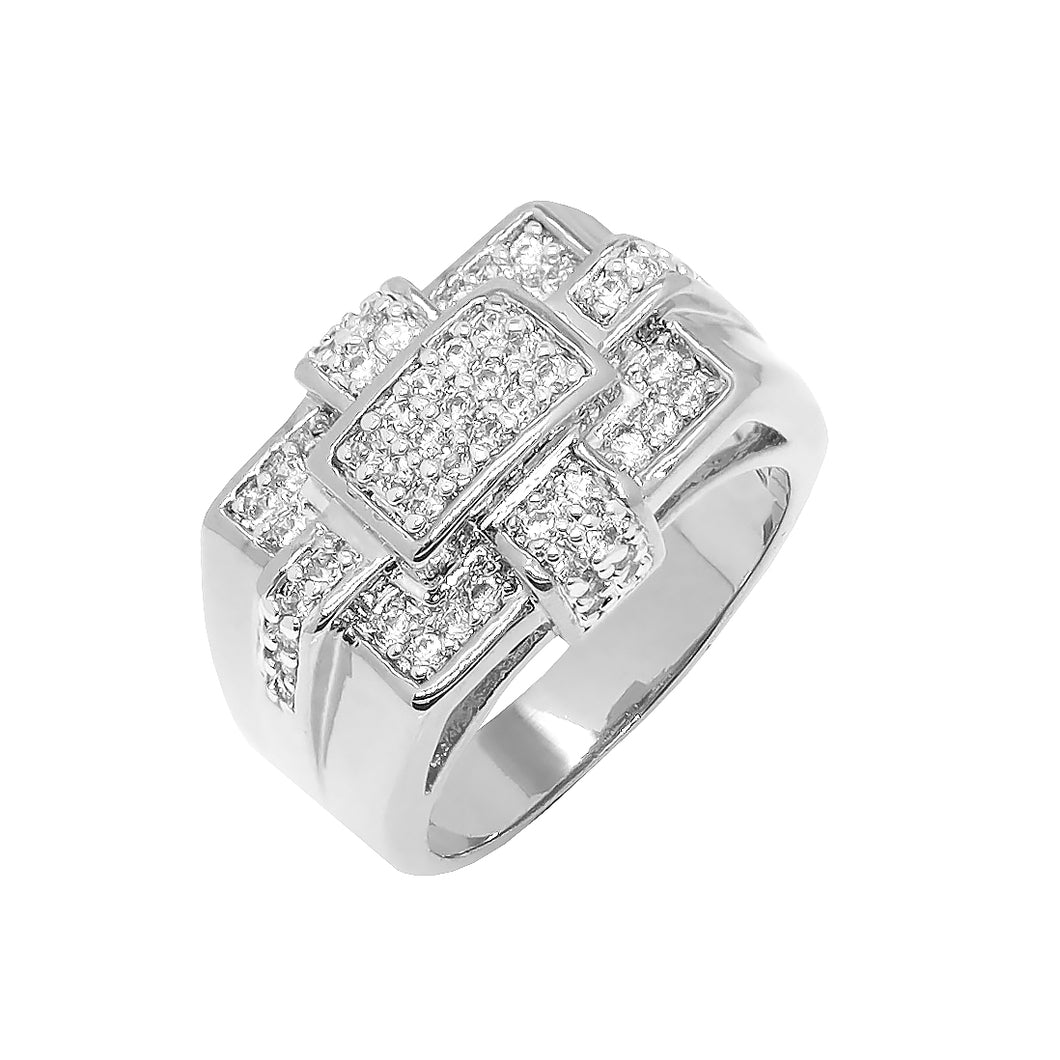 BJ221 Men's Rhodium Ring