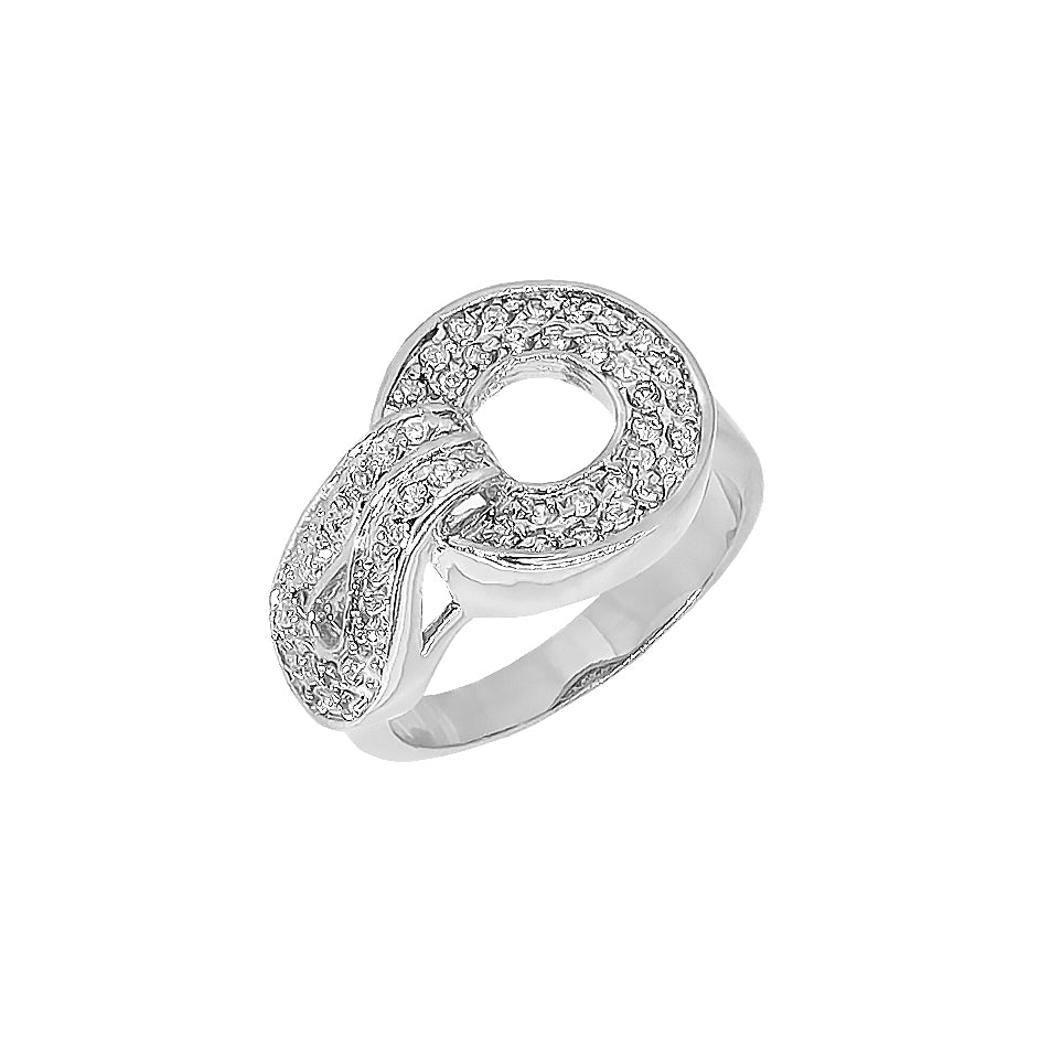 BJ414 Women's Rhodium Ring