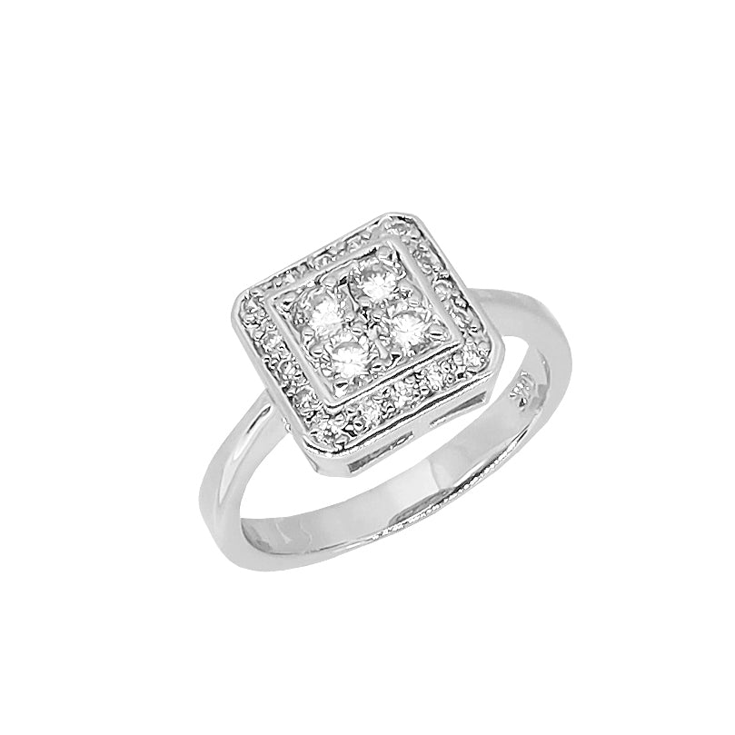 BJ418 Women's Rhodium Ring