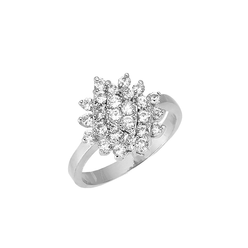 BJ419 Women's Rhodium Ring