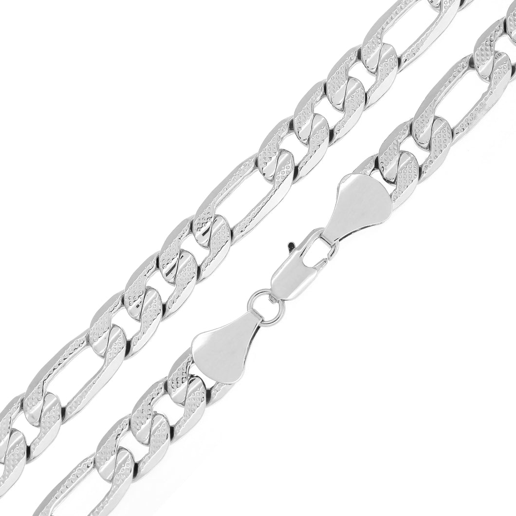 SDG123 10mm Concave Textured Figaro Chain