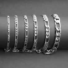 Cargar imagen en el visor de la galería, SDG118 8MM Concave Textured Figaro Chain

