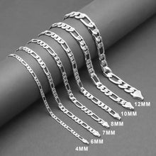 Cargar imagen en el visor de la galería, SDG118 8MM Concave Textured Figaro Chain
