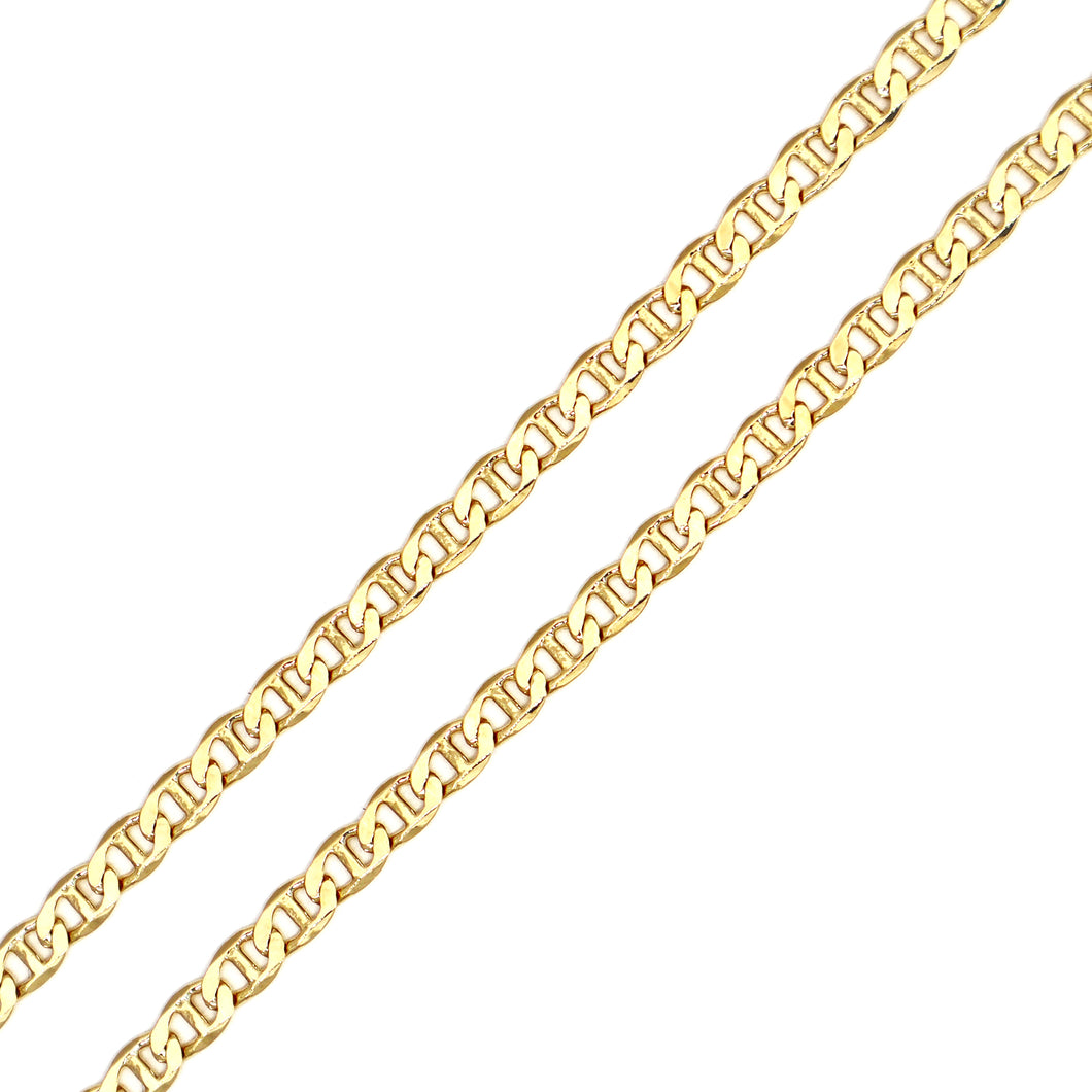T1002 3MM Gold Thin Mariner Chain