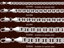Cargar imagen en el visor de la galería, SG1995 4MM Concave Textured Mariner Chain
