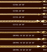 Cargar imagen en el visor de la galería, CC110 4MM Classic Curb Chain
