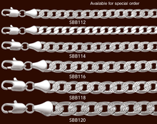 Cargar imagen en el visor de la galería, SBB114 6MM Double Sided Cuban Chain

