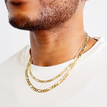 Load image into Gallery viewer, DC110 4MM Gold Diamond Cut Figaro Chain
