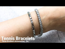 Load and play video in Gallery viewer, IS010S Rhodium Tennis Bracelet
