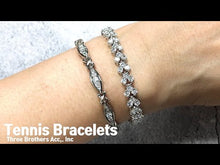 Cargar y reproducir el video en el visor de la galería, IS006S Rhodium Tennis Bracelet
