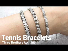 Cargar y reproducir el video en el visor de la galería, IS021S Rhodium Tennis Bracelet
