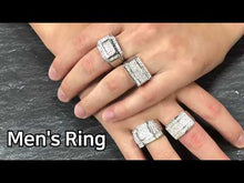 Load and play video in Gallery viewer, BJ214 Men&#39;s Rhodium Ring

