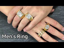 Cargar y reproducir el video en el visor de la galería, BJ235 Men&#39;s Gold Ring
