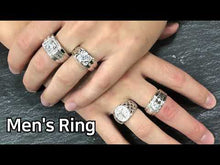 Cargar y reproducir el video en el visor de la galería, BJ204 Men&#39;s Rhodium Ring
