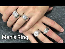 Load and play video in Gallery viewer, BJ204 Men&#39;s Rhodium Ring
