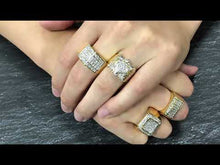 Cargar y reproducir el video en el visor de la galería, BJ209 Men&#39;s Gold Ring
