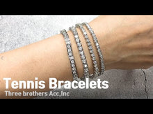 Cargar y reproducir el video en el visor de la galería, IS004S Rhodium Tennis Bracelet
